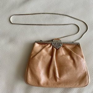 JUDITH LEIBER cream/beige small evening bag